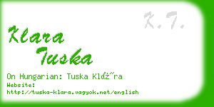 klara tuska business card
